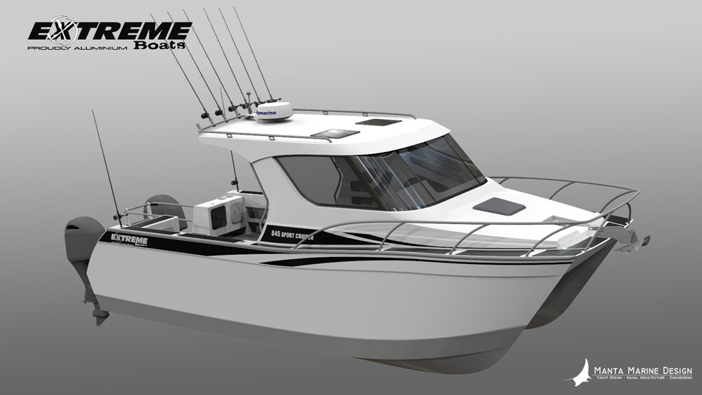 Extreme Boats 845 Sport Cruiser Render Manta Marine Design