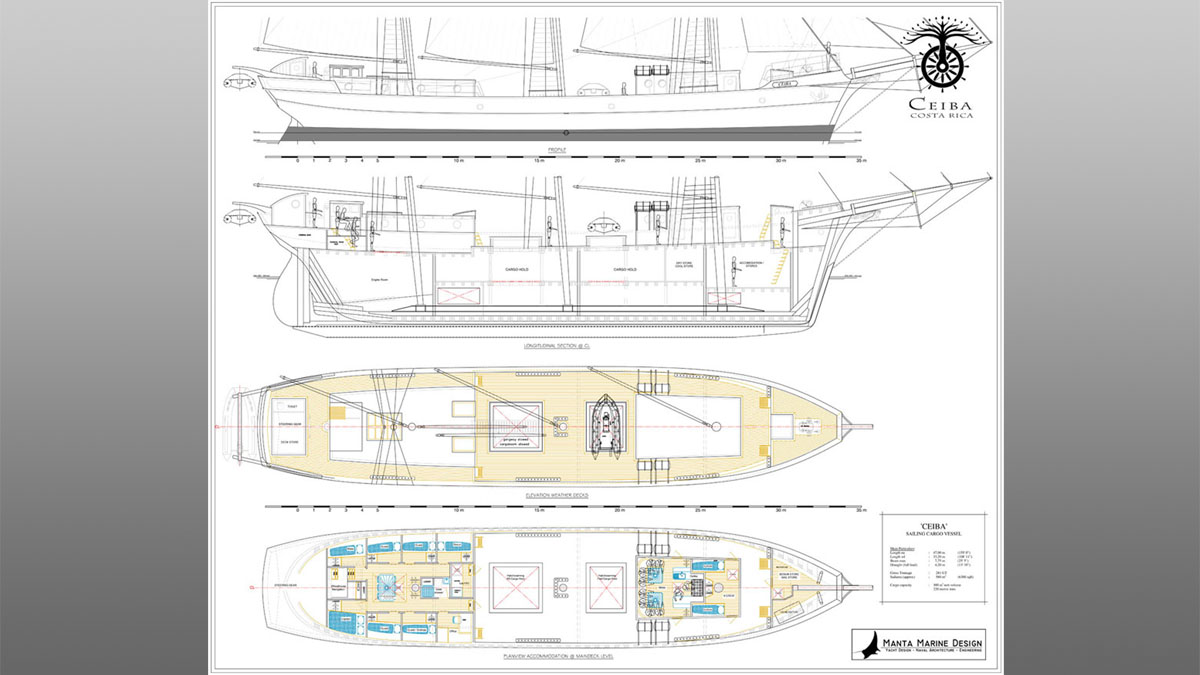 Ceiba Sailing Cargo Schooner - Manta Marine Design - image5