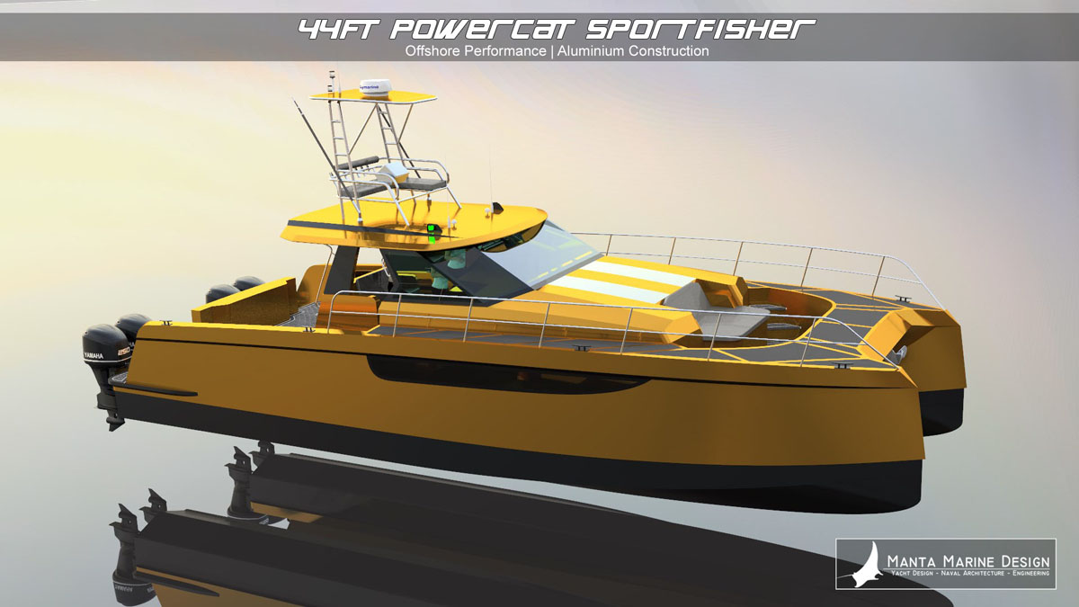 44ft Sportfish PowerCat - Manta Marine Design - image 2