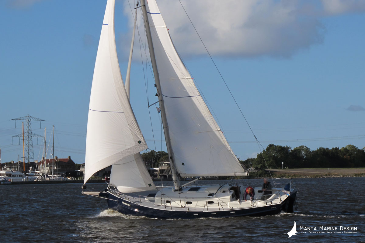 Bornrif 33SC shallow draft steel sailing yacht with centerboard - sailing4