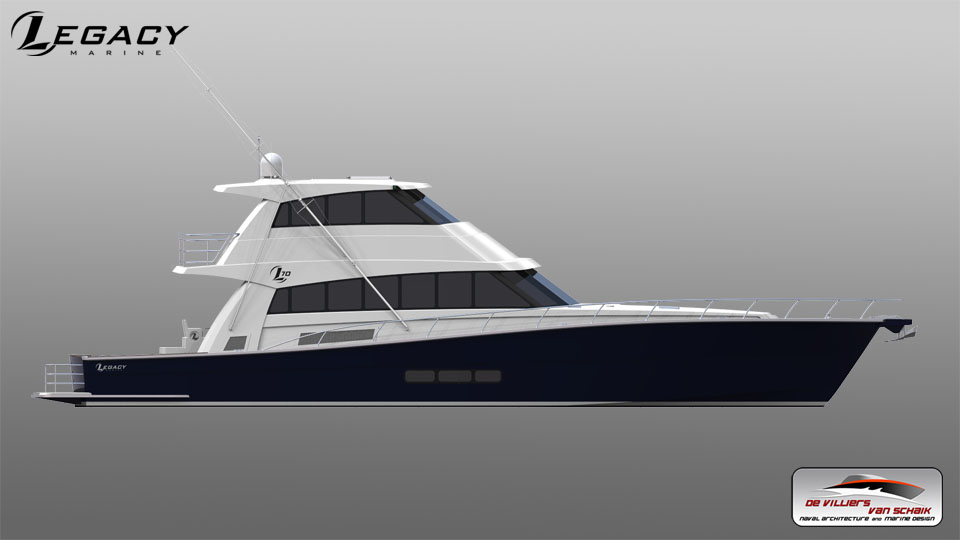 Legacy 70 aluminium sportfisher motor yacht - De Villiers and Van Schaik Marine Design - image 4