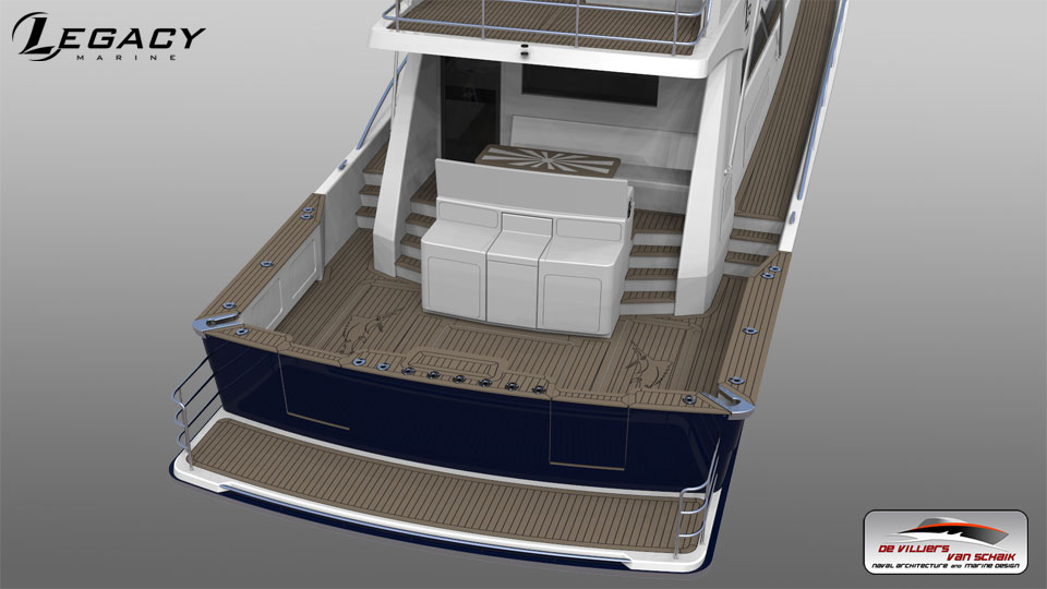 Legacy 70 aluminium sportfisher motor yacht - De Villiers and Van Schaik Marine Design - image 7